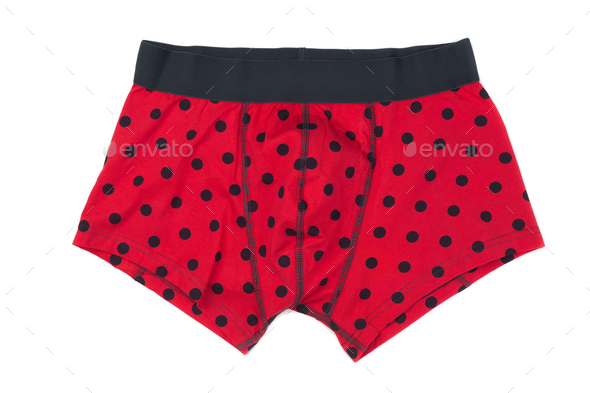 Boxer briefs in red polka dots.