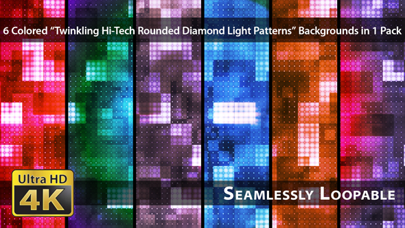 Twinkling Hi-Tech Rounded Diamond Light Patterns - Pack 01