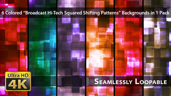 Broadcast Hi-Tech Squared Shifting Patterns - Pack 02