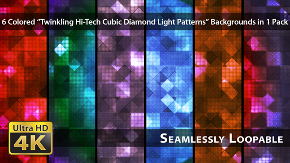 Twinkling Hi-Tech Cubic Diamond Light Patterns - Pack 03