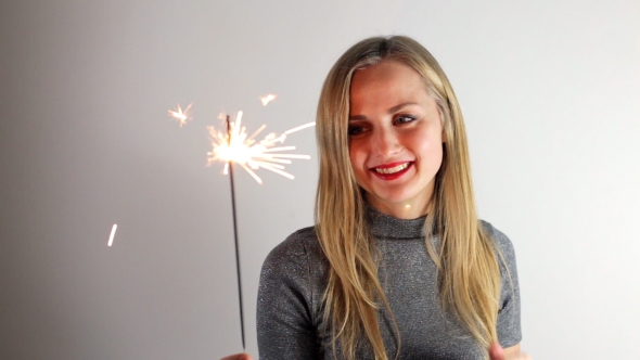 Woman with Sparkler