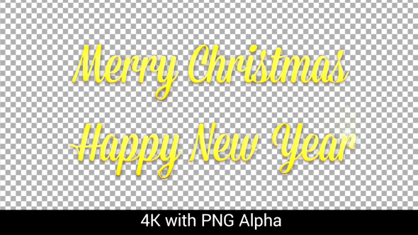 4K Pack of Animated Titles New Year and Christmas