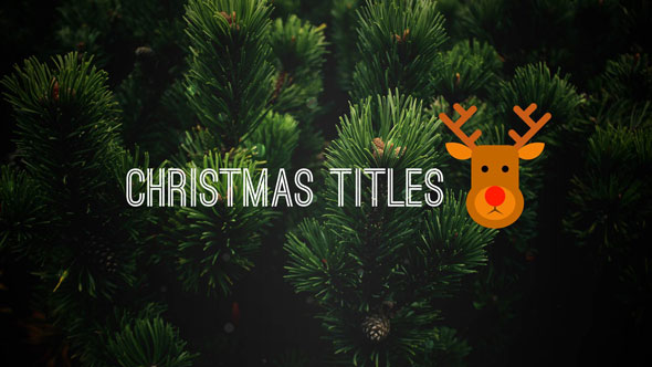 Minimal christmas titles - VideoHive 19105187