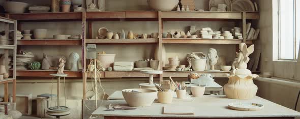 Interior of Pottery Workshop alt
