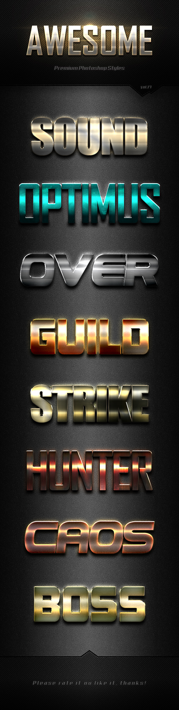 Photoshop Text Effects Vol.17 - Text Effects Styles