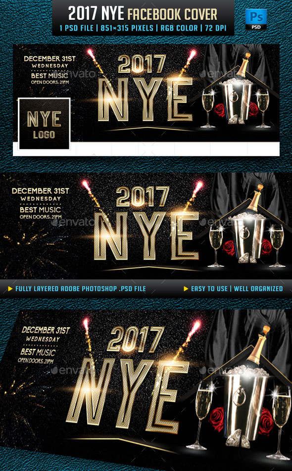2017 NYE Facebook Cover - Facebook Timeline Covers Social Media