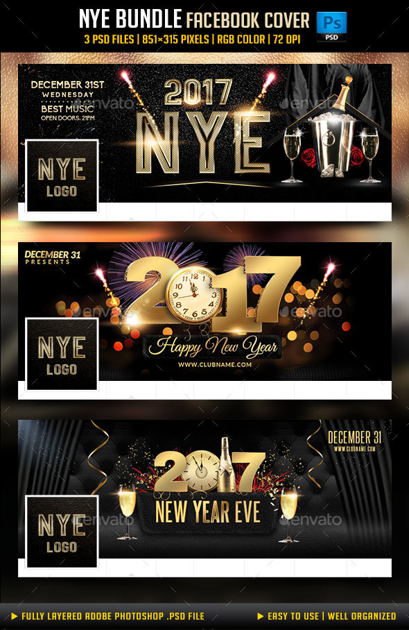 NYE Bundle Facebook Cover - Facebook Timeline Covers Social Media