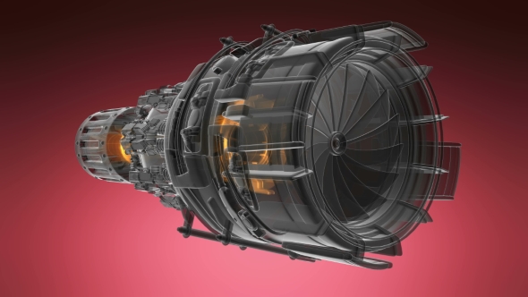 Rotate Jet Engine Turbine, Motion Graphics | VideoHive