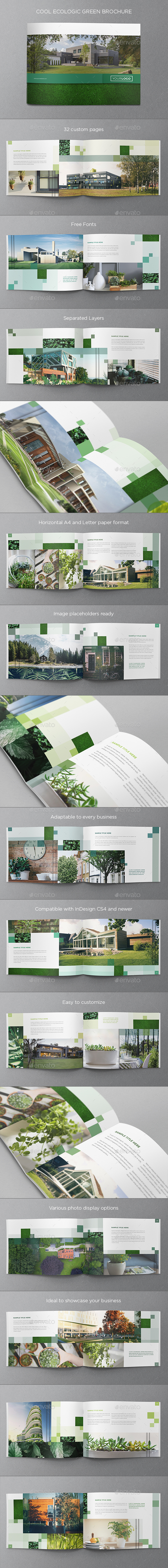 Cool Ecologic Green Brochure - Brochures Print Templates