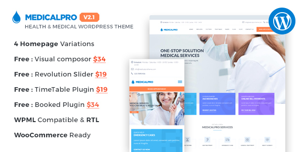 MedicalPro - Health and Medical WordPress Theme - Health & Beauty Retail