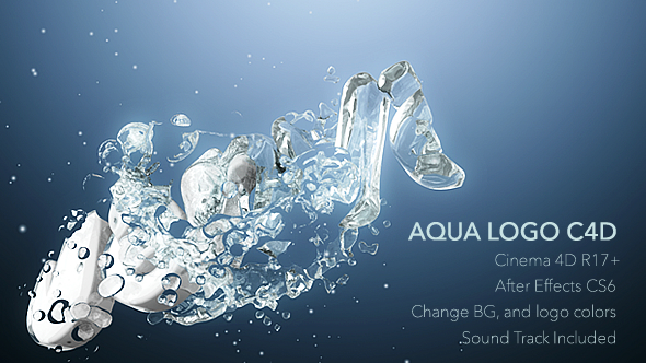 Aqua Logo C4D Animation