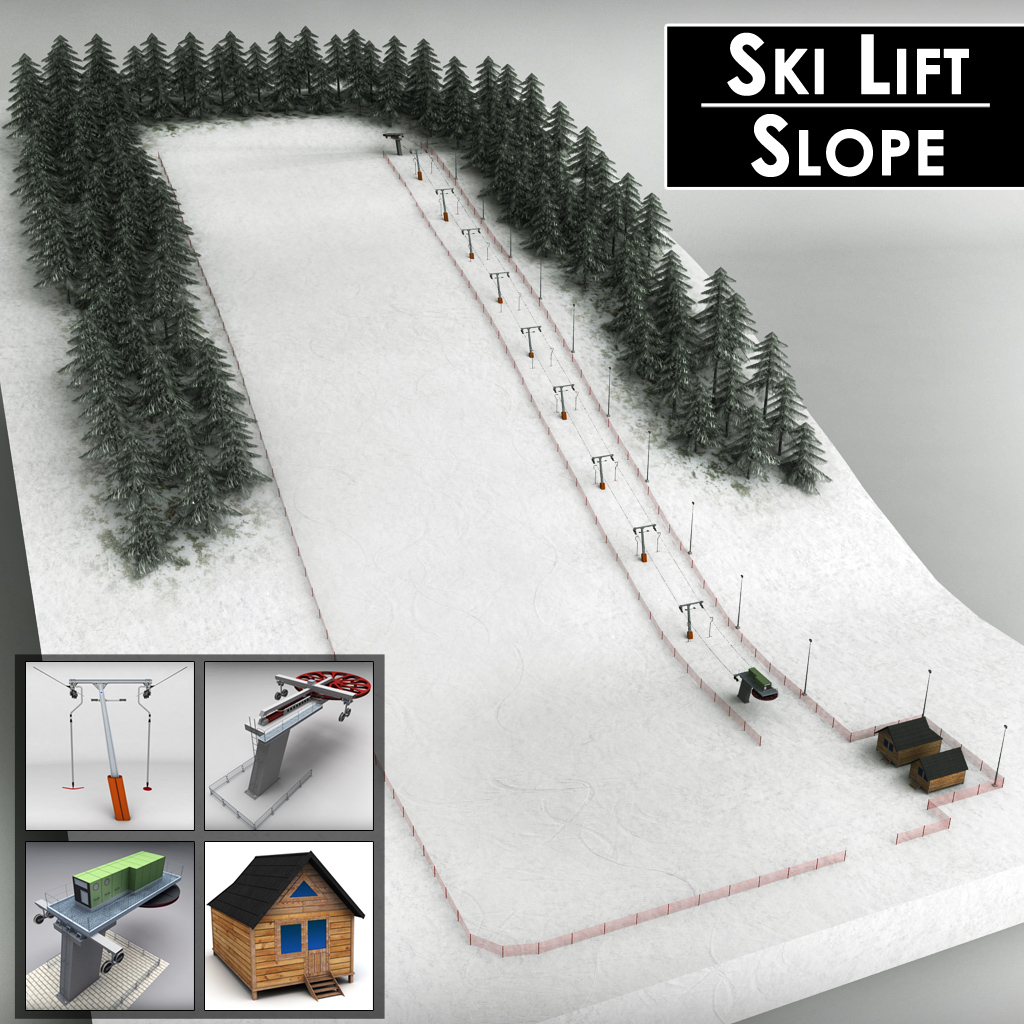Miniature Model Ski Slope Ski Lifts Stock Photo 1088852243