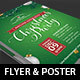 Green Christmas Party Flyer Poster Template