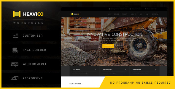 Heavico - Construction & Industrial WordPress Theme - Business Corporate