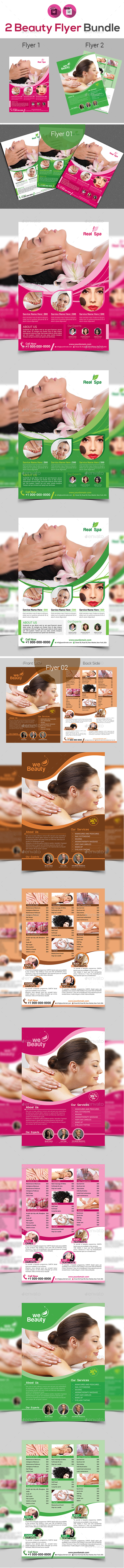 Spa & Beauty Salon Flyer Bundle V2