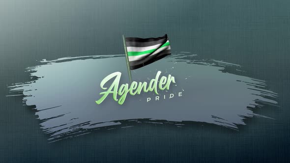 Agender Gender Sign Background Animation 4k