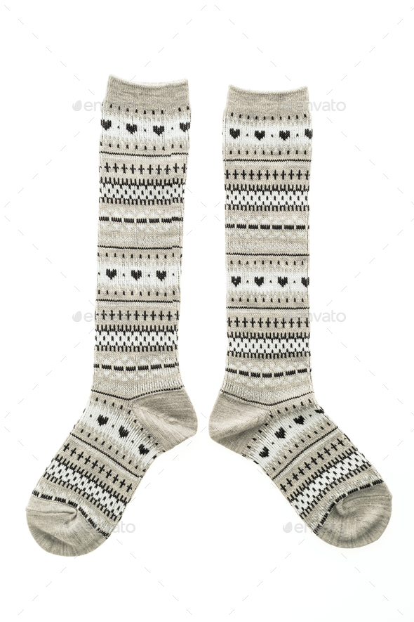 Pair of cotton sock for clothing - Stock Photo - Images
