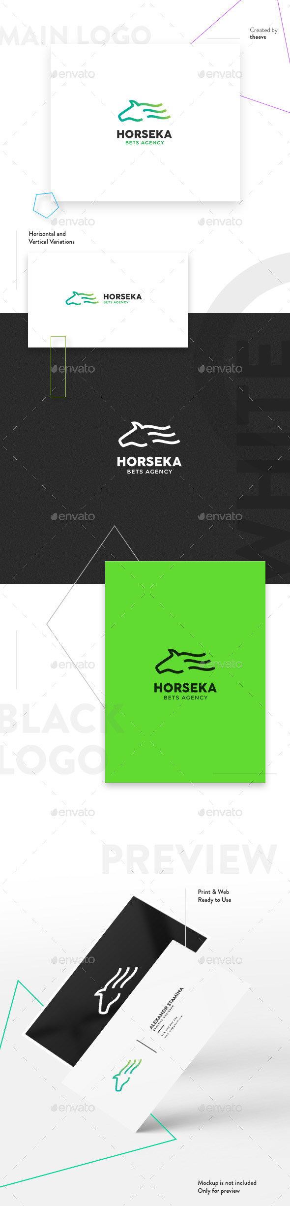 Horseka Logo - Animals Logo Templates