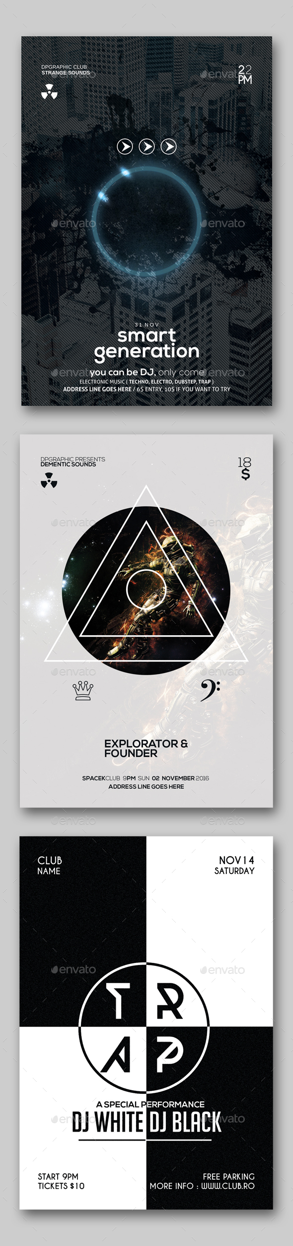 3 in 1 Minimalist Bundle Vol. 2 - Flyers Print Templates