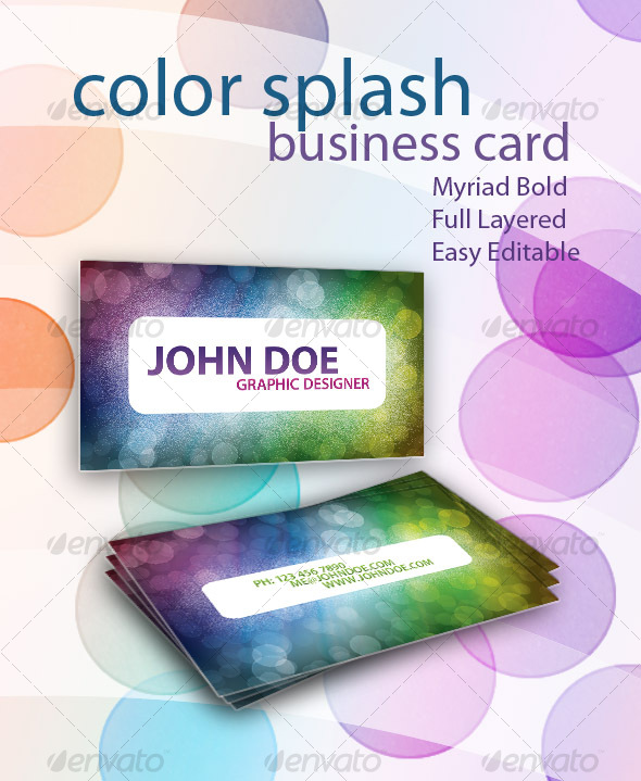 Color Splash Business Card - Creative Business Cards