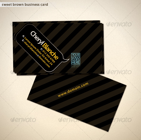 Sweet Brown Business Card - Creative Business Cards