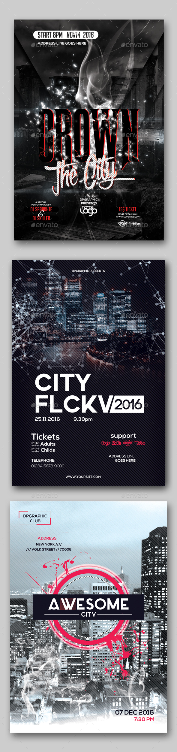 3 in 1 City Flyer Bundle Vol. 2 - Events Flyers