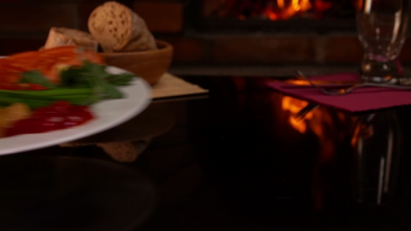 Dinner with Fried Chicken Wings alt