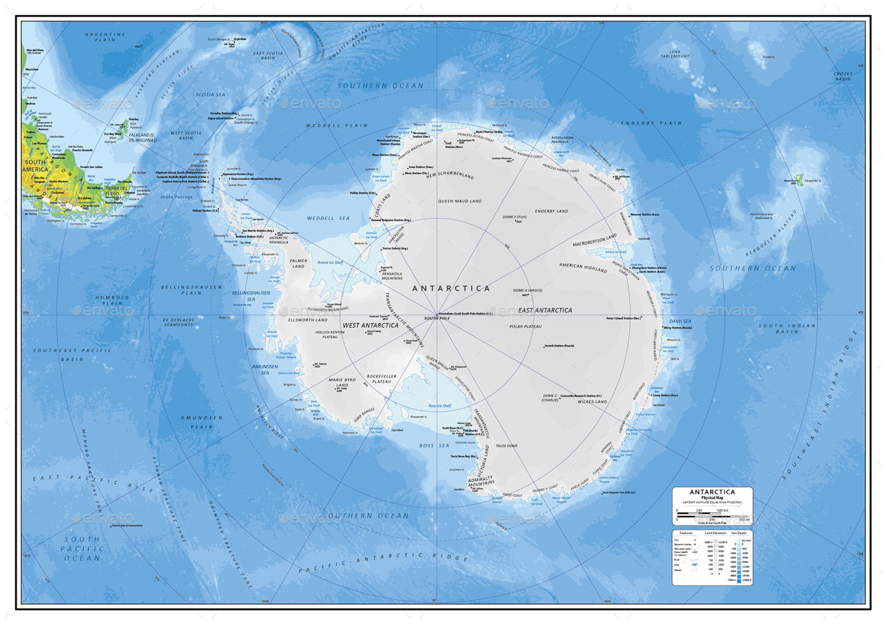 Карта антарктиды спутник