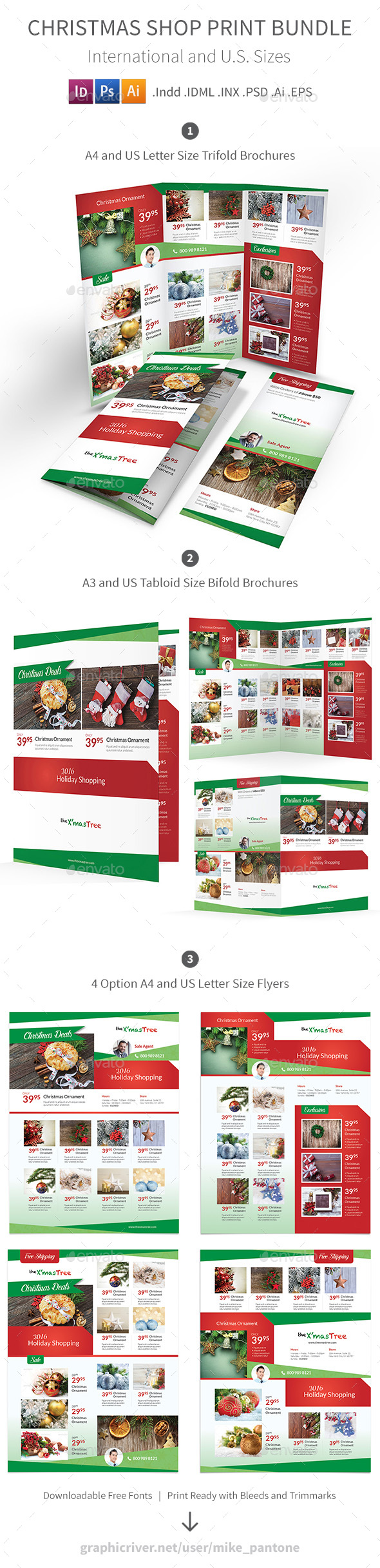 Christmas Shop Print Bundle - Informational Brochures