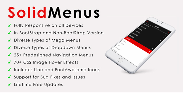 SolidMenus | BootStrap & Non-BootStrap Responsive Mega Menu - CodeCanyon Item for Sale