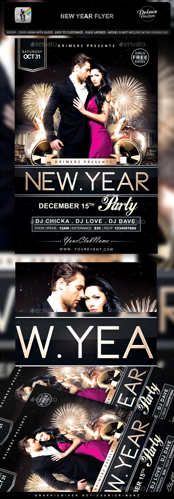 New Year Flyer - Holidays Events