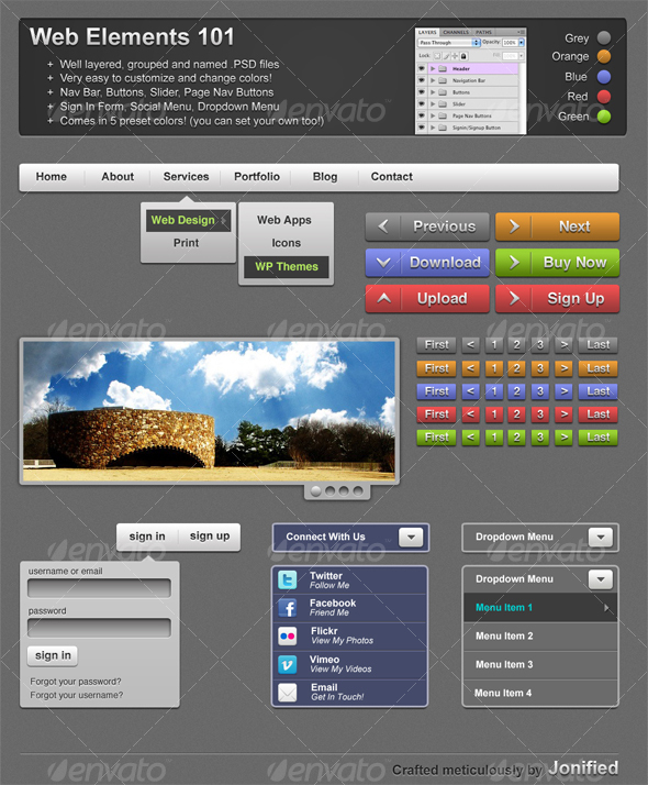 Web Elements 101 - Backgrounds Graphics