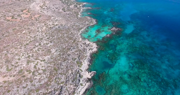 Beautiful View of Blue Beach Elafonissi at Crete