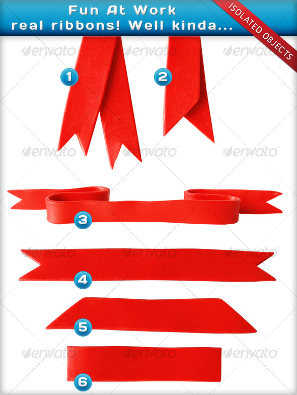 Fun at Work Ribbons - Home & Office Isolated Objects