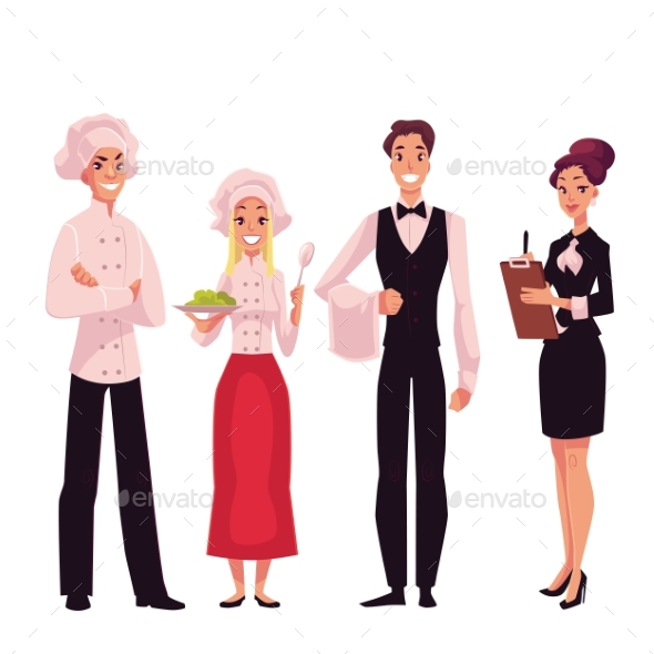 Cafe or Restaurant Team - Chef, Cook, Waiter and - Concepts Business