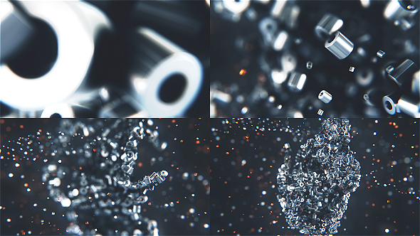 Metalic Particles Logo - VideoHive 19140068