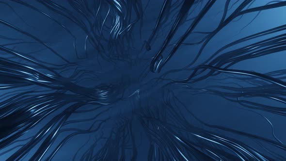 Abstract gloomy and mysterious futuristic space. alt