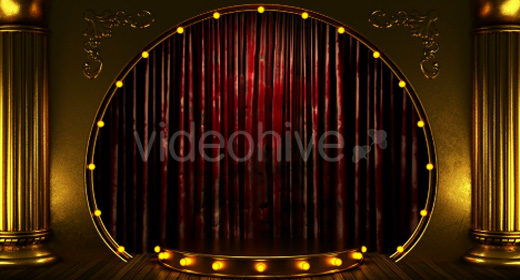stages with curtain an lights