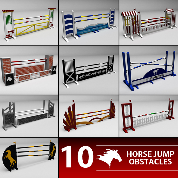Horse jump obstacle - 3Docean 19145270