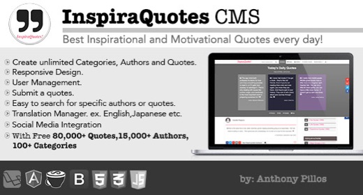 InspiraQuotes CMS