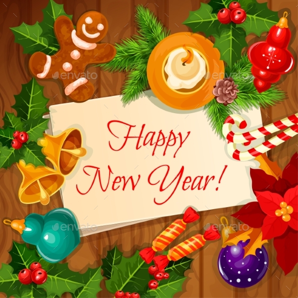 New Year Holidays Greeting Card - New Year Seasons/Holidays