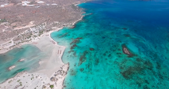 Beautiful View of Blue Beach Elafonissi at Crete