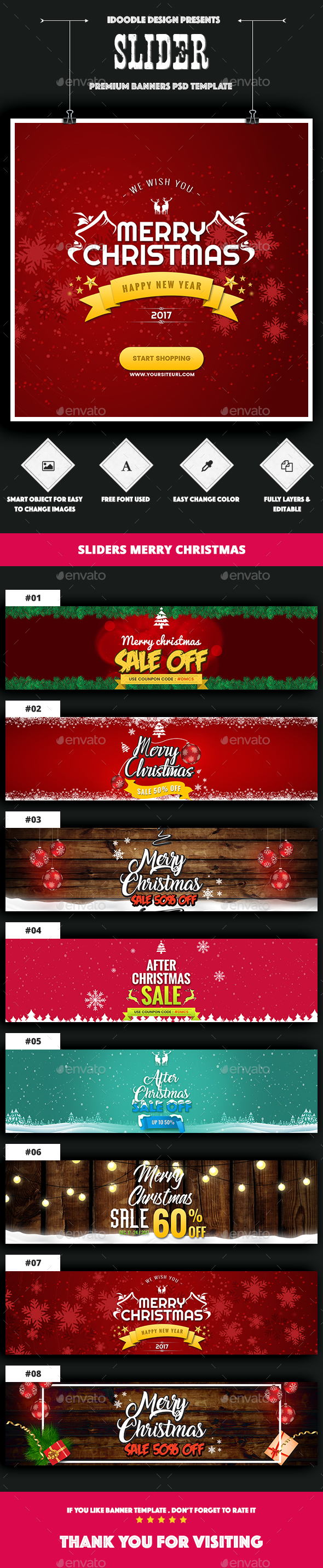 Sliders Header Christmas - 08 PSD - Sliders & Features Web Elements