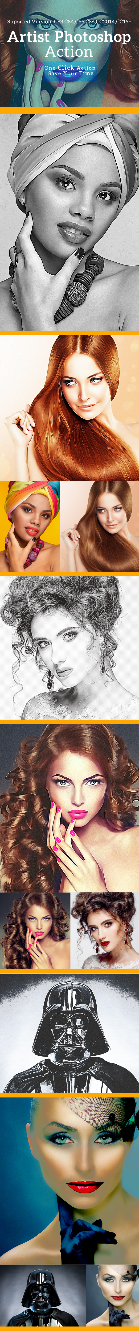 Artist Photoshop Action - Actions Photoshop