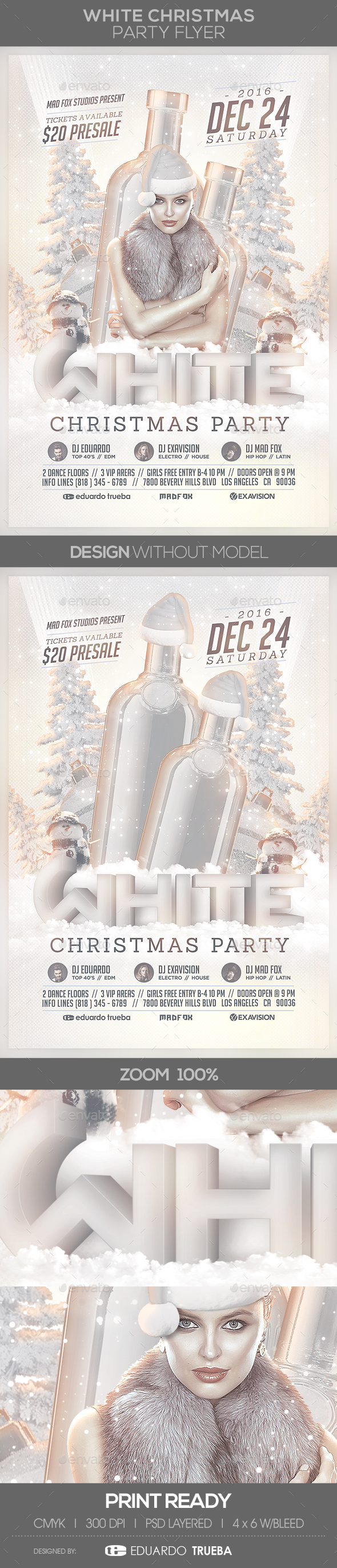 White Christmas Party Flyer