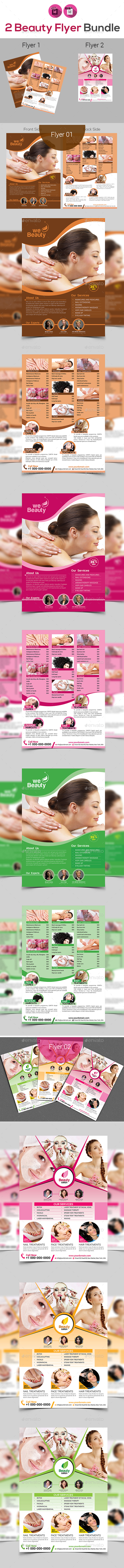 Beauty Spa Salon Flyer Bundle V3