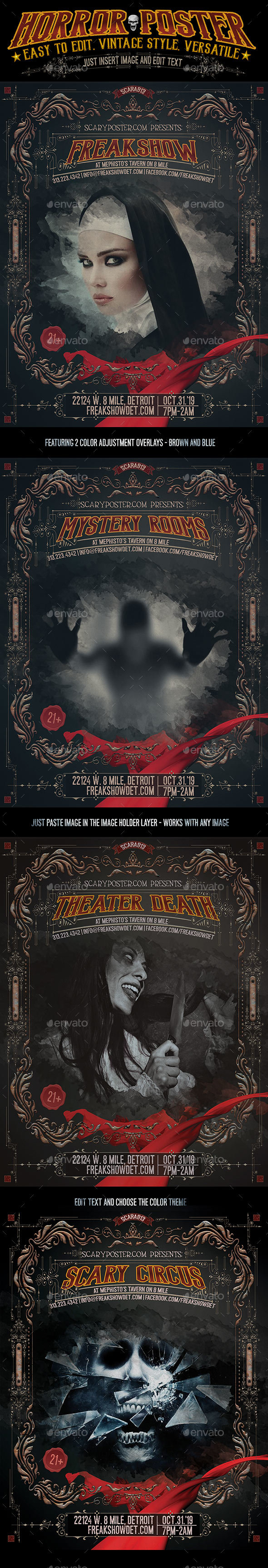 Vintage Looking Horror Poster - Miscellaneous Events
