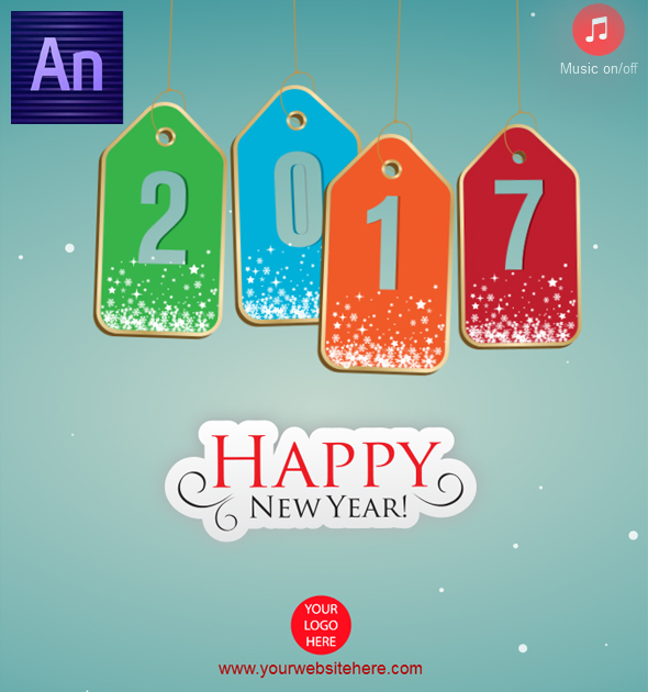 Happy New Year 2017 Tag Style - CodeCanyon Item for Sale