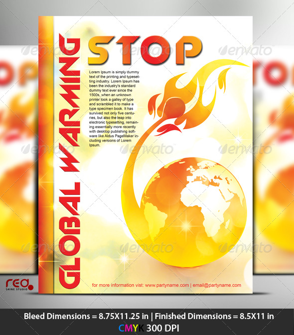 Global Warming Postar/Flyer Template - Miscellaneous Events