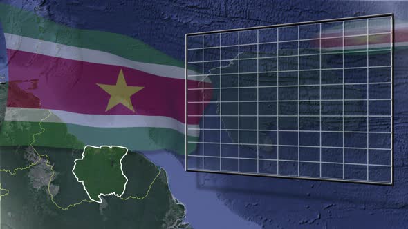 Suriname Flag And Map Animation alt